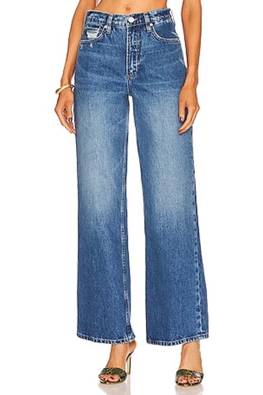 FRAME Le High 'N' Tight wide leg high rise in the Stearnlee wash size 23